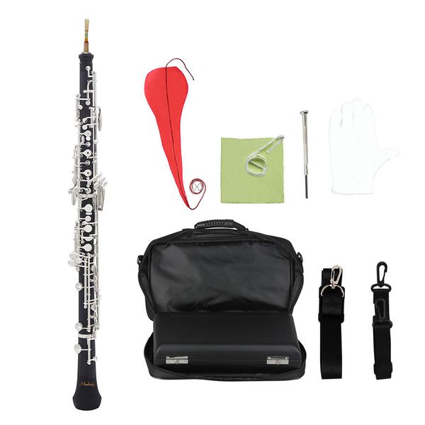 professional c key oboe semi-automatic style silver plated keys woodwind instrument with oboe reed gloves leather case
professional c key oboe semi-automatic style silver plated keys woodwind instrument with oboe reed gloves leather case