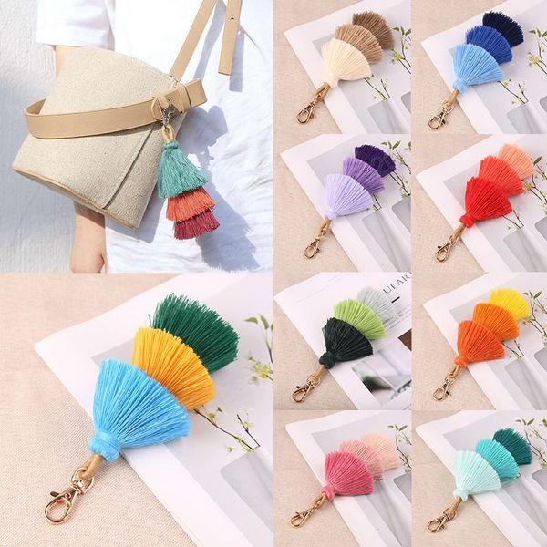accessories keychain three-layer tassel pendant bag charm western style ethnic style multifunctional creative key ring, Silver
accessories keychain three-layer tassel pendant bag charm western style ethnic style multifunctional creative key ring, Silver