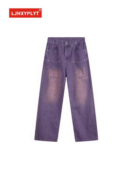 do old purple gradient jeans women's spring autumn new retro simple tie-dye loose straight high waist thin denim trousers female t22072, Blue
do old purple gradient jeans women's spring autumn new retro simple tie-dye loose straight high waist thin denim trousers female t22072, Blue