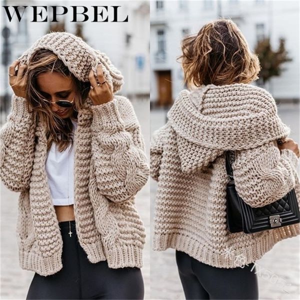 wepbel women long cardigan solid hooded cardigans sweater autumn spring female keep warm lantern sleeve loose wool knitted coat y200915, White;black
wepbel women long cardigan solid hooded cardigans sweater autumn spring female keep warm lantern sleeve loose wool knitted coat y200915, White;black