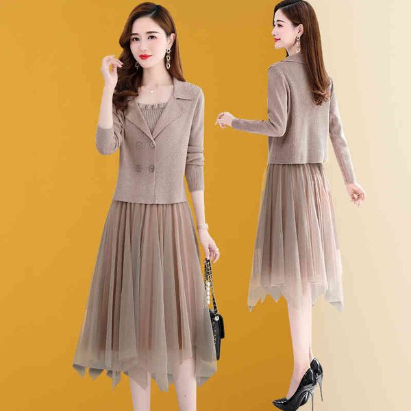 casual dresses suit dress two-piece set women's wear thin temperament fashionable sweater knitted spring and autumn winter skirt q3k3, Black;gray
casual dresses suit dress two-piece set women's wear thin temperament fashionable sweater knitted spring and autumn winter skirt q3k3, Black;gray