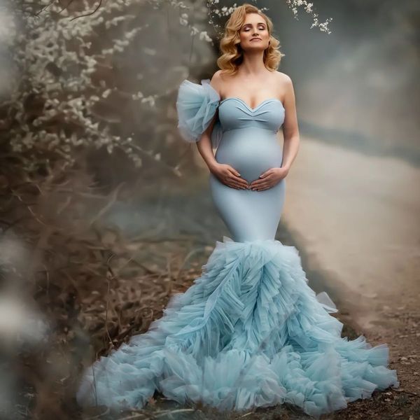 sweetheart mermaid maternity dress for pshoot tiered ruffle prom dresses trumpet robes de soiree long party dress, Black
sweetheart mermaid maternity dress for pshoot tiered ruffle prom dresses trumpet robes de soiree long party dress, Black
