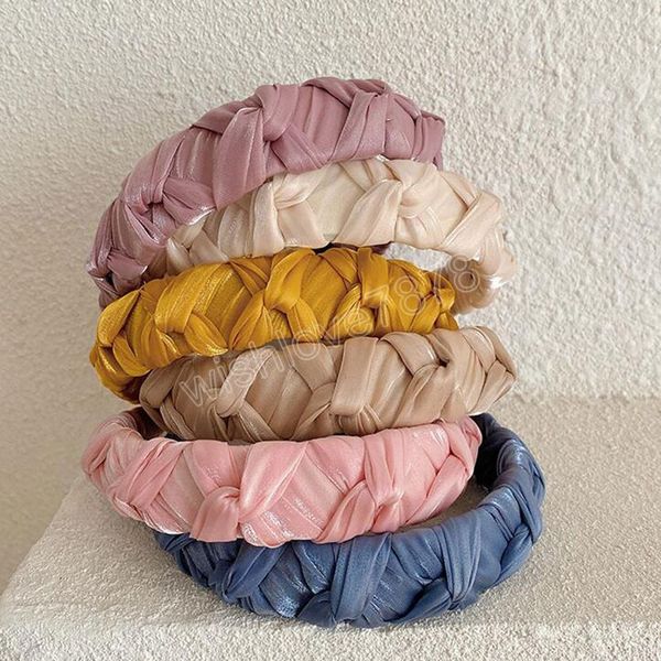 fashion women hair accessories solid color multi-layer knotted headband handmade braided hairband turban, Silver
fashion women hair accessories solid color multi-layer knotted headband handmade braided hairband turban, Silver