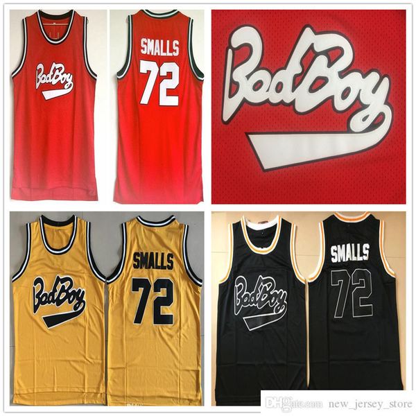 

stitched ncaa basketball jerseys college vintage biggie smalls jersey notorious b.i.g. bad boy black red white #72 shirts s-2xl