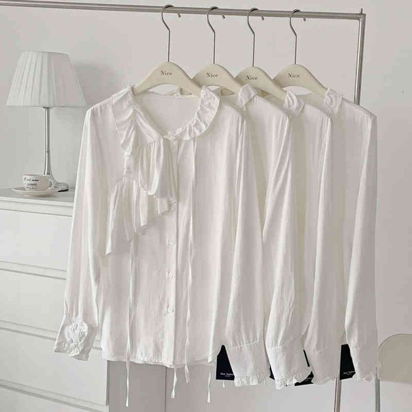 women's polos miss ab fungus lace up white shirt women's design sense niche 2022 foreign style chic gdhz 
women's polos miss ab fungus lace up white shirt women's design sense niche 2022 foreign style chic gdhz