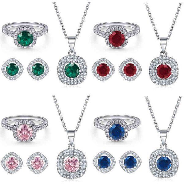 s925 sterling silver zircon red earrings sea blue treasure necklace color pink diamond ring jewelry set three piece
s925 sterling silver zircon red earrings sea blue treasure necklace color pink diamond ring jewelry set three piece