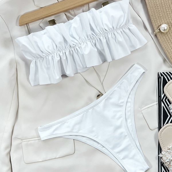 swim wear 2 pieces suit crinkle ruffle bikinis white bandeau swimwear women swimsuit female bathing suit brazilian biquinis, White;black
swim wear 2 pieces suit crinkle ruffle bikinis white bandeau swimwear women swimsuit female bathing suit brazilian biquinis, White;black