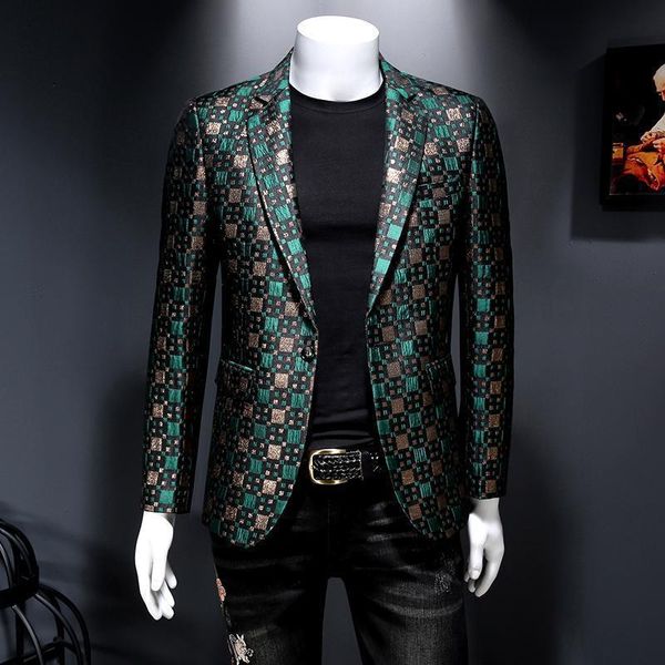 spring luxury men slim fit blazer lattice stage casual suit coat new silver burgundy green men groom wedding suit lattice blazer, Black;brown
spring luxury men slim fit blazer lattice stage casual suit coat new silver burgundy green men groom wedding suit lattice blazer, Black;brown