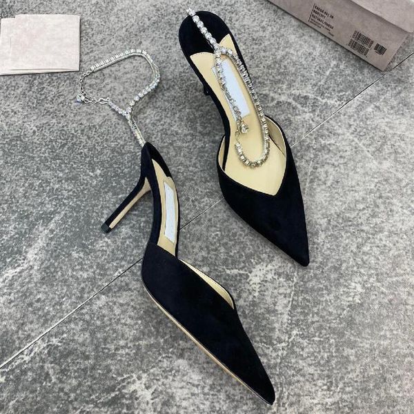 luxurious brands women saeda sandals shoes crystal strap elegant lady pointed toe high heels bridal wedding party walking eu3289i, Black
luxurious brands women saeda sandals shoes crystal strap elegant lady pointed toe high heels bridal wedding party walking eu3289i, Black