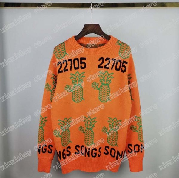 22ss mens women designer sweaters pineapple jacquard songs casual crew neck long sleeve men wild orange s-2xl, White;black
22ss mens women designer sweaters pineapple jacquard songs casual crew neck long sleeve men wild orange s-2xl, White;black