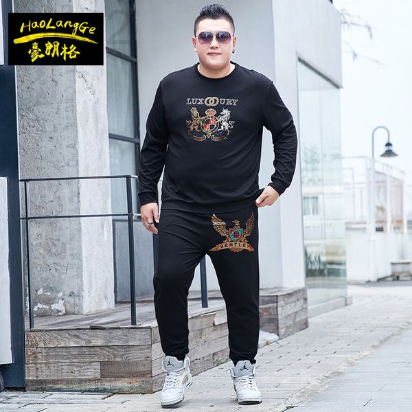 men's casual shirts designer fat men's wear plus fat size casual round neck sweater trend pants two-piece set plush thick youth su, White;black
men's casual shirts designer fat men's wear plus fat size casual round neck sweater trend pants two-piece set plush thick youth su, White;black