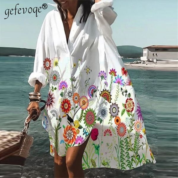 button long sleeve floral shirts dress womens clothing summer fashion elegant party print beach loose casual dresses female 220614, Black;gray
button long sleeve floral shirts dress womens clothing summer fashion elegant party print beach loose casual dresses female 220614, Black;gray