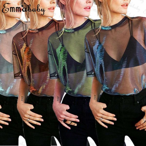 summer mesh t-shirt women short sleeve shirt crew neck womens loose transparent tees see-through shiny hollow t, White
summer mesh t-shirt women short sleeve shirt crew neck womens loose transparent tees see-through shiny hollow t, White