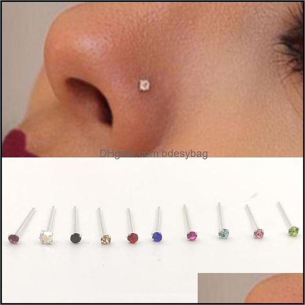 nose rings studs tiny stud with 1.5 mm mti color crystal 925 sterling sier nariz piercing body jewelry 20pcs/pack bdesybag dhhf6, Silver
nose rings studs tiny stud with 1.5 mm mti color crystal 925 sterling sier nariz piercing body jewelry 20pcs/pack bdesybag dhhf6, Silver