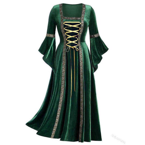women medieval dress retro court noble halloween carnaval comes gold velvet long bell sleeve cosplay princess dresses l220714, Black;red
women medieval dress retro court noble halloween carnaval comes gold velvet long bell sleeve cosplay princess dresses l220714, Black;red