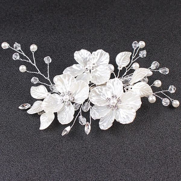 crystal pearl flower hair clips bridal headpieces floral style barrette bride hairpins headwear jewelry bridesmaid wedding hair accessories, Silver
crystal pearl flower hair clips bridal headpieces floral style barrette bride hairpins headwear jewelry bridesmaid wedding hair accessories, Silver