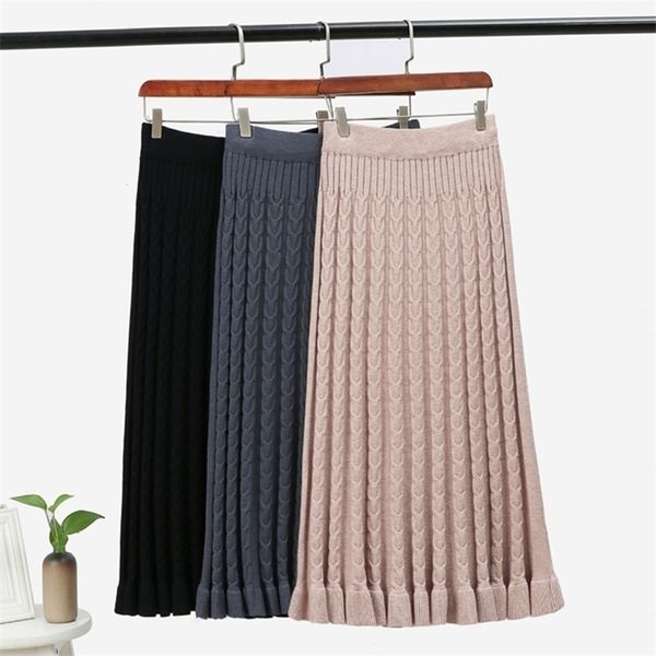 gigogou cable twist women knitted skirts autumn winter thick warm midi skirt elastic band high waist tulle skirt for women 210315, Black
gigogou cable twist women knitted skirts autumn winter thick warm midi skirt elastic band high waist tulle skirt for women 210315, Black