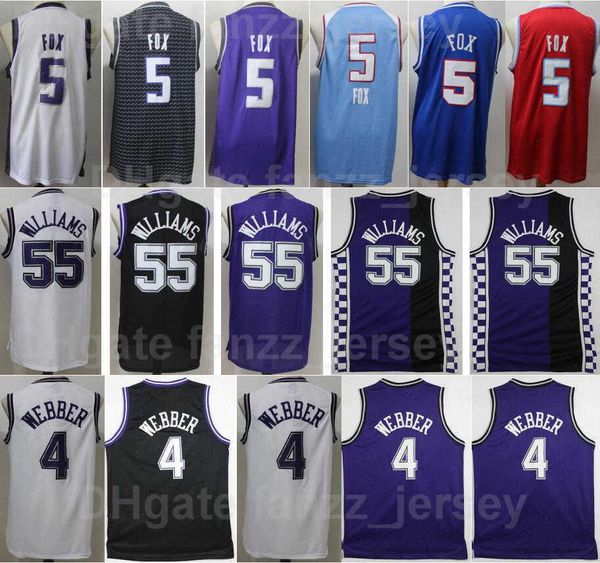 vinatge basketball jason williams jersey 55 chris webber 4 de aaron fox 5 retro all stitched black blue white purple red team color breathab, Black;red
vinatge basketball jason williams jersey 55 chris webber 4 de aaron fox 5 retro all stitched black blue white purple red team color breathab, Black;red