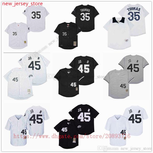 movie college mitchellness baseball wears jerseys stitched 35 frankthomas #45 all stitched name number away breathable sport sale high quali, Black
movie college mitchellness baseball wears jerseys stitched 35 frankthomas #45 all stitched name number away breathable sport sale high quali, Black