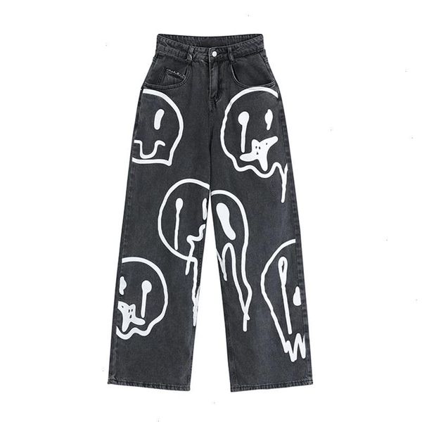 woman straight trousers spring womens pants fashion ins street hip-hop printing wash jeans loose casual denim wide leg tide, Black;white
woman straight trousers spring womens pants fashion ins street hip-hop printing wash jeans loose casual denim wide leg tide, Black;white