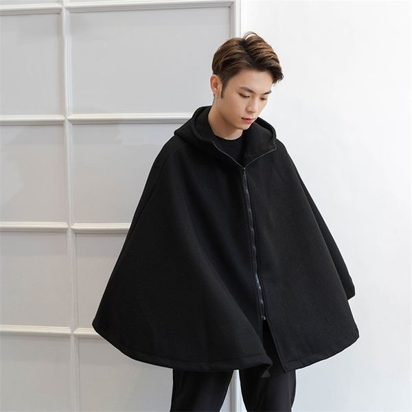 m woolen cape coat men s bat type autumn and winter hooded coat men s hoodie coat men s woolen cape cape lj201106, Black
m woolen cape coat men s bat type autumn and winter hooded coat men s hoodie coat men s woolen cape cape lj201106, Black