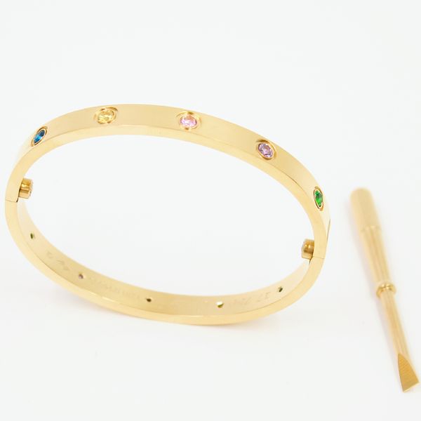 order mixed size brand fashion luxury women cuff love bracelets bangles multicolor ten zircon inlaid gold fashion party classic style couple, White
order mixed size brand fashion luxury women cuff love bracelets bangles multicolor ten zircon inlaid gold fashion party classic style couple, White