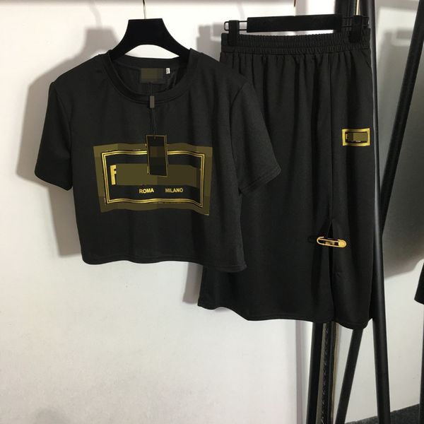 619 2022 spring summer brand same style crew neck short sleeve black white women's two pieces polyester meiyi
619 2022 spring summer brand same style crew neck short sleeve black white women's two pieces polyester meiyi
