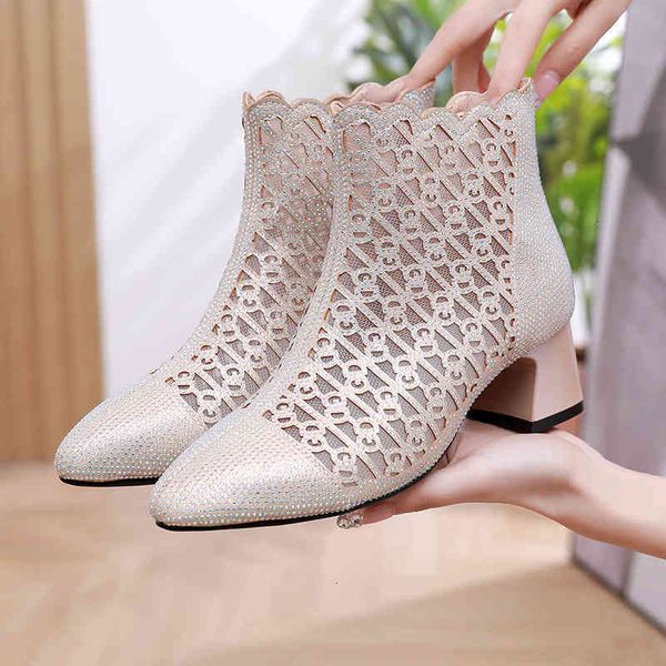 breathable sandals mesh boots women's middle heel thick fashion trend spring and summer sandals hollow out large 2shx, Black
breathable sandals mesh boots women's middle heel thick fashion trend spring and summer sandals hollow out large 2shx, Black