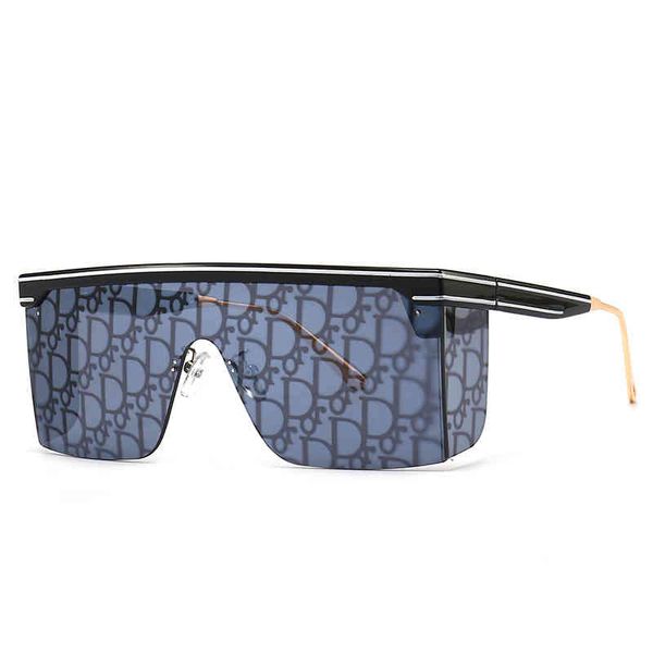 2021 new fashion one-piece letter watermark large framels men's and women's sunglass, White;black
2021 new fashion one-piece letter watermark large framels men's and women's sunglass, White;black