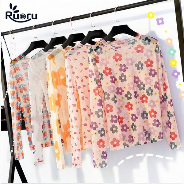ruoru women harajuku mesh net see through t shirt transparent undershirt base camisas femininas korean mujer 220714, White
ruoru women harajuku mesh net see through t shirt transparent undershirt base camisas femininas korean mujer 220714, White