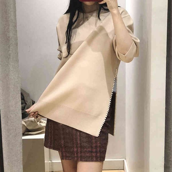 women's knits & tees s family french style autumn and winter long sleeved korean side split pearl nailing sweater women's solid co, White
women's knits & tees s family french style autumn and winter long sleeved korean side split pearl nailing sweater women's solid co, White