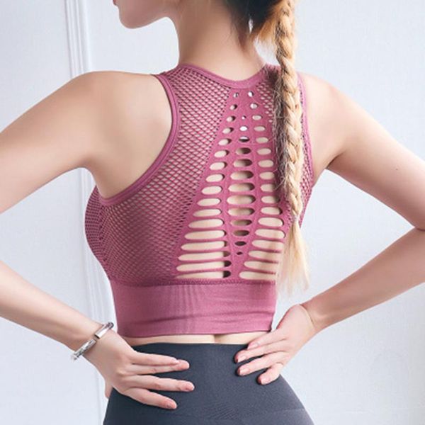 yoga outfit fitness women's t-shirts workout sports bra anti-sweat shockproof padded vest athletic hollow gym running top
yoga outfit fitness women's t-shirts workout sports bra anti-sweat shockproof padded vest athletic hollow gym running top