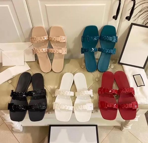 metal button luxurys rubber lady's beach slipper classic plastic chain sandals luxurys womens leather flip flops fashion scuffs pool sw, Black
metal button luxurys rubber lady's beach slipper classic plastic chain sandals luxurys womens leather flip flops fashion scuffs pool sw, Black