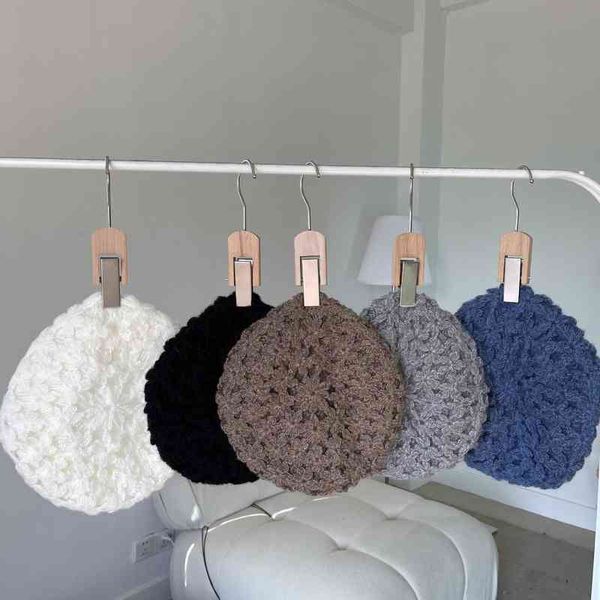 2022 new women handmade crochet retro japanese beret hat autumn and winter wool fashion knitted painter cap gorros j220722, Blue;gray
2022 new women handmade crochet retro japanese beret hat autumn and winter wool fashion knitted painter cap gorros j220722, Blue;gray