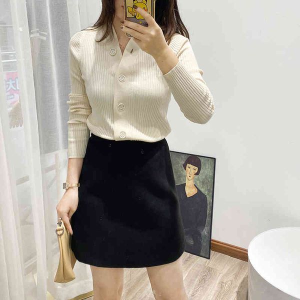 women's sweaters s family early autumn slim fitting single breasted v-neck knitted cardigan women's lazy style coat onxr, White;black
women's sweaters s family early autumn slim fitting single breasted v-neck knitted cardigan women's lazy style coat onxr, White;black