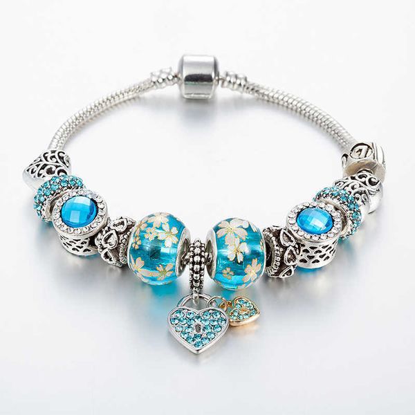 annapaer blue women's bracelet, shiny jewelry, heart lock, diy, women's gift, new sales, b16071, Golden;silver
annapaer blue women's bracelet, shiny jewelry, heart lock, diy, women's gift, new sales, b16071, Golden;silver