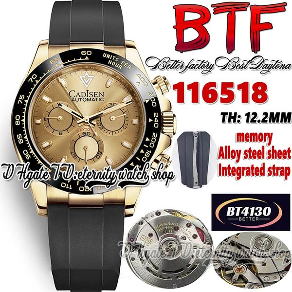 btf better factory bt116518 mens watch cal.4130 sa4130 chronograph automatic th 12.2mm ceramics bezel champagne dial 904l steel case rubber, Slivery;brown
btf better factory bt116518 mens watch cal.4130 sa4130 chronograph automatic th 12.2mm ceramics bezel champagne dial 904l steel case rubber, Slivery;brown