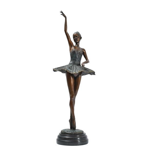 modern western ballerina dance statue bronze flirting swans delicate ballet girl sculpture art home decor ornament large, Silver
modern western ballerina dance statue bronze flirting swans delicate ballet girl sculpture art home decor ornament large, Silver