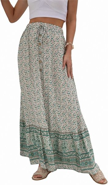 boho vintage maxi skirts floral print high waist a line beach skirts r6a9#, Black;gray
boho vintage maxi skirts floral print high waist a line beach skirts r6a9#, Black;gray