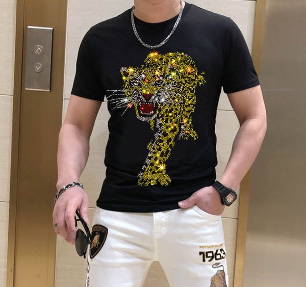 2022 drop men's t-shirts drill tshirt men t-shirt casual o-neck 014, White;black