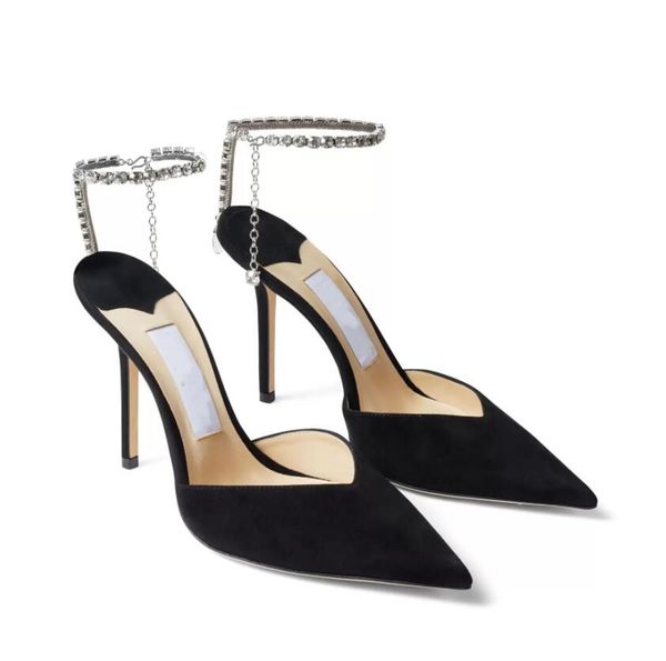 with box sandals wedding bride white pumps lady's high heeled dress shoes brand women high heel pointed saeda sandal crystal ankle stra, Black
with box sandals wedding bride white pumps lady's high heeled dress shoes brand women high heel pointed saeda sandal crystal ankle stra, Black