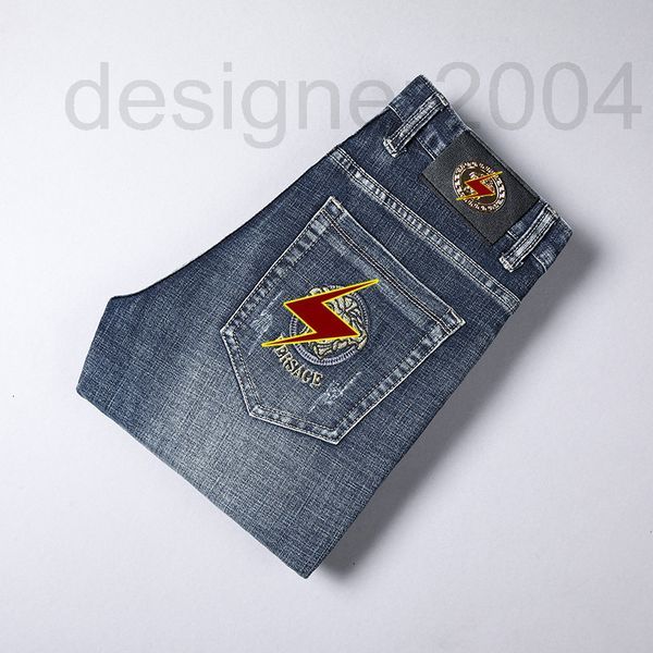 men's jeans designer youth fashion medusa slim fit cotton elastic autumn and winter thick pants embroidery f99t, Blue
men's jeans designer youth fashion medusa slim fit cotton elastic autumn and winter thick pants embroidery f99t, Blue