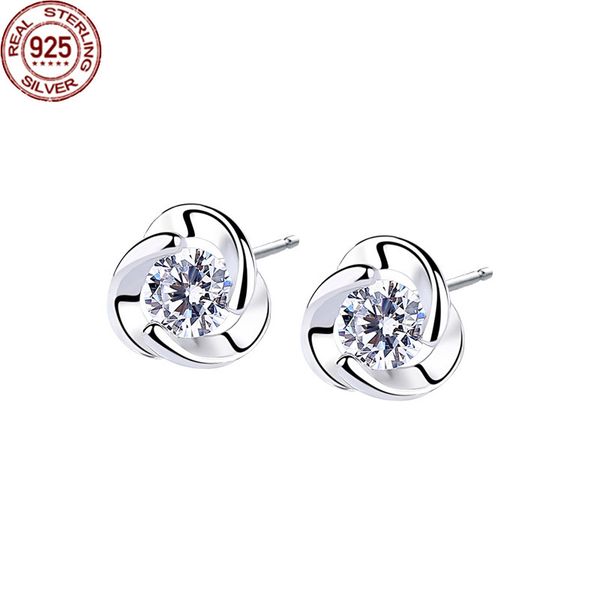 new s925 sterling silver earrings charms korean style fashion zircon light luxury spiral clover for women bridal, Golden
new s925 sterling silver earrings charms korean style fashion zircon light luxury spiral clover for women bridal, Golden