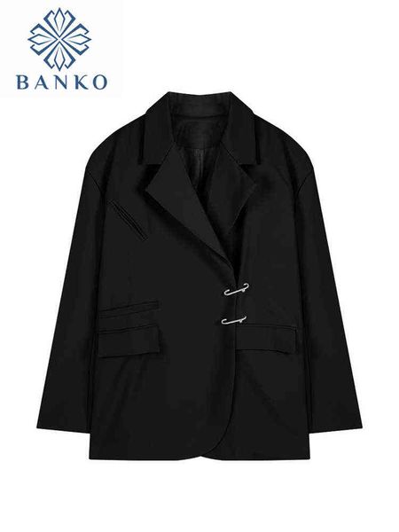 blazers women minimalist solid outwear loose elegant retro official fashion high street feminine all-match spring oversize coat l220714, White;black
blazers women minimalist solid outwear loose elegant retro official fashion high street feminine all-match spring oversize coat l220714, White;black