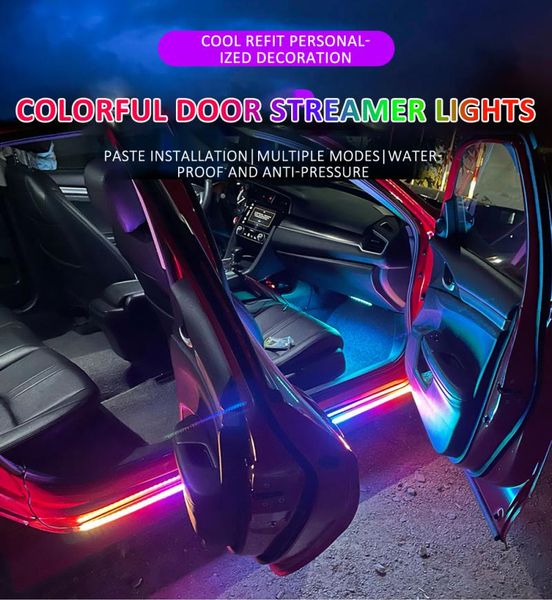 car colorful led flexible streamer flowing welcome door light strip remote control scuff sill panel rgb neon lamp
car colorful led flexible streamer flowing welcome door light strip remote control scuff sill panel rgb neon lamp