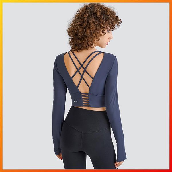 women's new ladies thin shoulder straps cross beautiful back yoga yoga outfit short halter half fitness long-sleeved t-s304x
women's new ladies thin shoulder straps cross beautiful back yoga yoga outfit short halter half fitness long-sleeved t-s304x