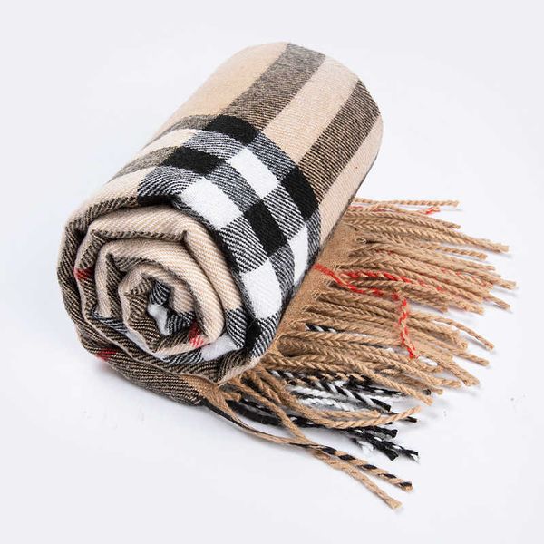 shawl s korean autumn and winter imitation cashmere scarf plaid warm widened lengthened versatile tassel thick, Blue;gray
shawl s korean autumn and winter imitation cashmere scarf plaid warm widened lengthened versatile tassel thick, Blue;gray