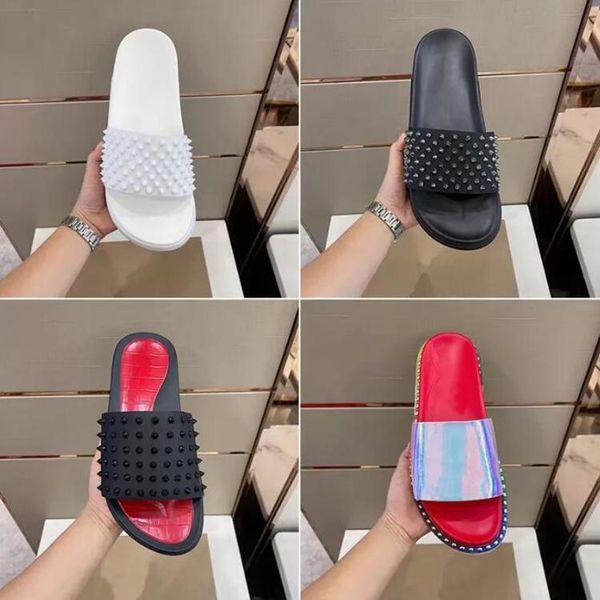 men with box slippers designer slides sandals mens flip flops shoes spikes house outdoor beach slide slipper size 38-44, Black
men with box slippers designer slides sandals mens flip flops shoes spikes house outdoor beach slide slipper size 38-44, Black