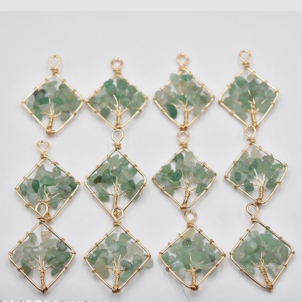 natural green aventurine stone tree of life charms handmade wire wrapped pendants for jewelry necklace marking, Bronze;silver
natural green aventurine stone tree of life charms handmade wire wrapped pendants for jewelry necklace marking, Bronze;silver
