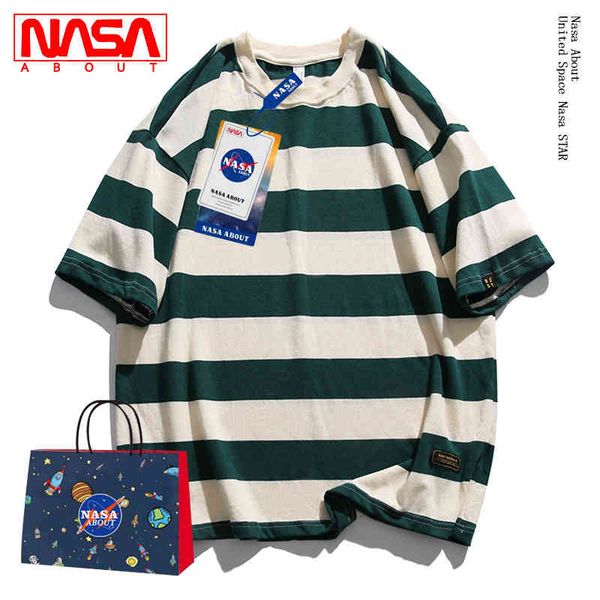 nasa official website co branded men's cotton short sleeve fashion brand t-shirt trend loose casual couple shirt, White;black
nasa official website co branded men's cotton short sleeve fashion brand t-shirt trend loose casual couple shirt, White;black